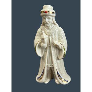 Lenox Jeweled Nativity King Gaspar Porcelain Figurine Gold Blue 7"